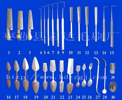 销售压勺 提钩 刮刀 钢批 竹鞭梗 秋叶 提勾铸造工具